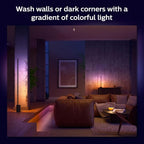 Philips Hue Signe Smart Floor Lamp, Black - White and Color Ambiance LED Color-Changing Light - 2 Pack - Control with Hue App - Compatible with Alexa, Google Assistant, and Apple Homekit