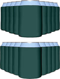 PartyPrints 1000 Pack Hunter Green Blank Can Cooler Sleeves, Customizable Bulk Can Coolers, Extra-Thick Collapsible Drink Insulator Sleeve, Beer Can Coolers for Party Beverages