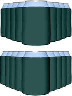 PartyPrints 1000 Pack Hunter Green Blank Can Cooler Sleeves, Customizable Bulk Can Coolers, Extra-Thick Collapsible Drink Insulator Sleeve, Beer Can Coolers for Party Beverages