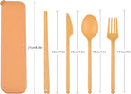 Travel Utensils with Case, Rrusable Utensils Set with Case, Plastic Cutlery Set Forks Spoon Tableware, Portable Camping Cutlery Set for Travel Picnic or Daily Use