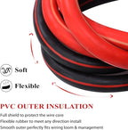 2 Gauge Battery Power Cable (5 Feet Black, 5 Feet Red) - 2 AWG Copper Clad Welding Wire with M8 & M10 SC Cable Lugs for Car, Camper, RV, Solar Low Voltage Wiring