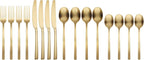 Cambridge Silverware Set, Beacon Gold Satin 16-Piece Flatware Set, Service For 4, 18/0 Stainless Steel, Dishwasher Safe, Flatware Cutlery Sets, Utensils, Knives Spoons and Forks (Gold, 16 Pieces)