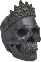 Newman House Studio Skull-Decor Halloween-Decorations - Vintage-Human Head-Sculpture with Crown for Indoor Skull Figurine Home Party Gothic Witchy Room Decor 3.7L x 2.8W x 4.2H inch
