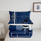 Feelyou Kids Football Comforter Set Queen Size Rugby Sports Bedding Set for Boys Girls Teens Bedroom Decor Soccer Ball Game Comforter Football Lover Duvet Set with 2 Pillow Case