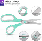 iBayam 8" Heavy Duty Scissors All Purpose for Office School Crafts Sewing | 3-Pack, 2.5mm Ultra Sharp Blades, 100,000+ Cuts, Comfort Grip Handles, Left & Right Handed – Teacher Desk & Classroom Must