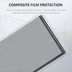 Flexible Solar Panel 100W 12V Monocrystalline Solar Module Fiberglass Lightweight Bendable Charge for RV Trailer Boat Cabin Van Car Uneven Surfaces (100W Solar Panel Black)