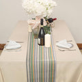 Urban Villa Table Runner Cotton Heavier Quality 14x72 Multi Stripe