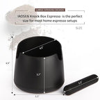 IAOSEN Knock Box Large Capacity Design Espresso Knock Box Shock-absorbent Knock Box Espresso with Removable Knock Bar and Non-Slip Base Espresso Accessories for Home/Office