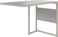 Bush Business Furniture Hybrid Desk Return/Bridge, 42W x 24D, Platinum Gray