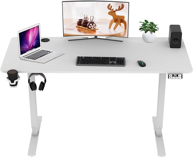 63inch Electric Standing Desk Adjustable Height Sit Stand Home Office Desk Height Adjustable Stand up Desk