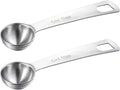 Lusofie 2 Pcs 1 Teaspoon Measuring Spoons 5ml Mini Spoons Stainless Steel Measuring Spoons For Kitchen Cooking Spoon Coffee Spoon (Silver)