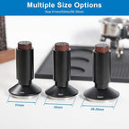 XIXUBX 2-in-1 Espresso Tamper & Magnetic WDT Tool, 53mm Spring Loaded Tamper with Anodized Aluminum Alloy Handle, Corrugated Base & Cover, Fits 53-54mm Portafilter Baskets for Espresso Machines