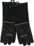 Extra Long Leather Gloves, Extreme High Heat Resistant Gloves, Rugged but Comfortable for Outdoor Cooking, Oven Use, Campfire, Bonfire, Grilling, Fire Pits, Hot Logs, Backyard BBQ by Mr Bar-B-Q 40113Y