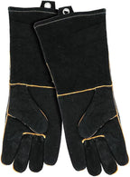 Extra Long Leather Gloves, Extreme High Heat Resistant Gloves, Rugged but Comfortable for Outdoor Cooking, Oven Use, Campfire, Bonfire, Grilling, Fire Pits, Hot Logs, Backyard BBQ by Mr Bar-B-Q 40113Y