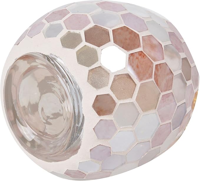 Votive Candle Holder Tea Lights - Glass Candle Holders, Mosaic Tealight Candle Holder, Candle Jar Cup for Wedding Centerpiece Party Table Decorations, Valentines Day Decor