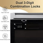 Lalifebuss Large Lock Box for Personal Items, 24 Litre Combination Lockable Storage Box for Office Locker/School/Medicine/Snacks/Phone Jail/Electronic/Home