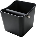 Espresso knock box,Coffee grounds pucks knock box,Coffee Knock Box with Removable Knock Bar and Non-Slip Rubber Base,Shock-Absorbent Durable Espresso Accessories (Black)