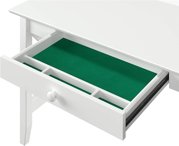 AFI Lexi Desk with Drawer and Charging Station in White