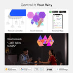 Nanoleaf Shapes WiFi and Thread Smart RGBW 16M+ Color LED Dimmable Gaming and Home Decor Wall Lights Smarter Kits Hexagons Smarter Kit (7 Pack)