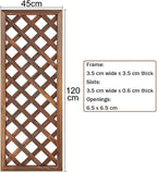 Zfmnoyev Outside Wooden Decorative Fences, Courtyard Edge Fence Board, Decorative Garden Trellis for Climbing Plants, Standing Decorative Privacy Fence Panels for Deck Patio Balcony(45x120cm)