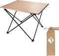 VILLEY Portable Camping Side Table, Ultralight Aluminum Folding Beach Table | Lightweight & Portable, Aluminum Folding Table with Carry Bag for Camping, Outdoor Cooking, Beach, Picnic, Boat & Travel