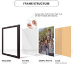 Craig Frames Colonial Ornate, 18 x 36 Inch Walnut Brown Picture Frame Matted to Display a 14 x 32 Inch Photo