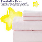 Kids Bedding Set Bed in a Bag for Boys and Girls Toddlers Printed Sheet Set and Comforter, Twin, Rainbow Unicorn (Pack of 4)