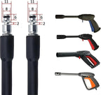 5800PSI/400Bar Ultra Flexible Pressure Washer Hose for Bosch Home Cleaning, 5M-30M High Pressure Extension Tube with Quick-Connect Adapter,(Red/Blue/Yellow/Green/Grey/Orange/Light Blue)(Green,50FT)