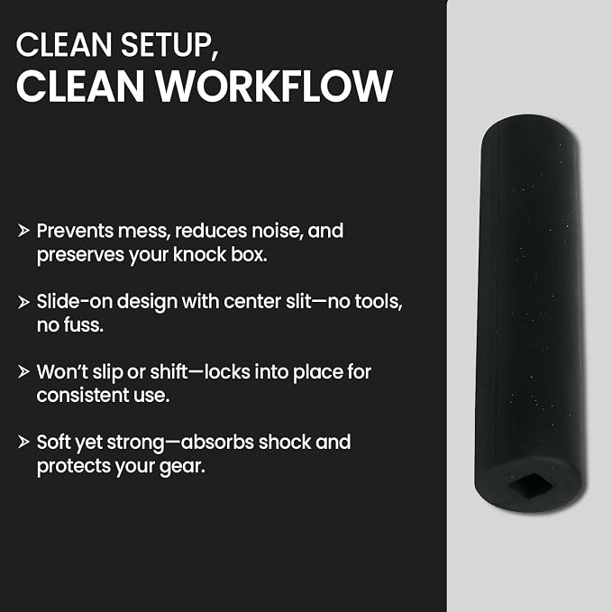 Rattleware Rubber Replacement Knock Box Bar Cover - Durable & Easy-to-Install Espresso Waste Solution, Fits Select Models with Welded Bars, Quality Design (6.25") - PACK OF 2