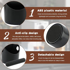 Espresso Knock Box 4.3 Inch, Compact Coffee Grounds Bin with Removable Knock Bar and Non-Slip Base, Splash-Proof for Most Espresso Machines for Home, Cafes, Restaurants
