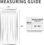 Easy-Going Blackout Curtains for Bedroom, Solid Thermal Insulated Grommet and Noise Reduction Window Drapes, Room Darkening Curtains for Living Room, 2 Panels (42x84 in, Greyish White)