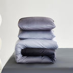 Gray White Gradient Comforter Set King Gray Velvet Bedding Comforter Modern Plain White and Deep Gray Gradient Soft Quilt Farmhouse Flannel Comforter Warm King Bed Comforter