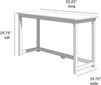 Max & Lily Solid Wood Desk, 55 Inches, Clay