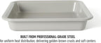 Calphalon Legacy Bake Pan, 9 Inch Baking Pan PFA Free Nonstick Heavy Gauge Steel Bakeware for Even Heating, Oven Safe Squre Pan for Cakes, Brownies, Roasting, Everyday Kitchen Use