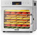 VEVOR Food Dehydrator Machine, 8 Stainless Steel Trays, 400W Electric Food Dryer with Adjustable Temperature & 24-Hour Timer, Food Dehydrator for Jerky, Meat, Fruit, Vegetables, Herbs, Dog Treats