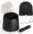 IAOSEN Knock Box Large Capacity Design Espresso Knock Box Tamping Mat Espresso Machine Accessories Set of 2 with Removable Knock Bar and Anti-Slip Base for Home Office Barista Tools for Bar Shop