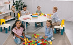burgkidz Plastic Kids Chair, Durable and Lightweight, 9.3" Height Seat, Indoor or Outdoor Use for Ages 2 and Up (Macaron)