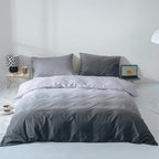 Gradient Gray Comforter Set Ombre White Gray Bedding Set Queen Women Aesthetic Comforter 3 PCs Gray Color Bed Comforter Set Queen Gradient White and Gray Comforter Set Queen