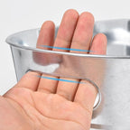 OBTANIM 4 Pack 4 Gallon Galvanized Ice Buckets Metal Champagne Drink Cooler Storage Ice Tub with Handles for Beer Cocktails Wine Beverage Home Parties Bar Cooling Supplies