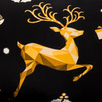 Mybedsoul Christmas Printed Black Sofa Cover Reindeer Printed Elastic Couch Cover Machine Washable Christmas Theme Red Sofa Slipcover for Living Room(3 Seater/Loveseat)