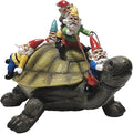 Sunthus Garden Gnome Turtle Statues Yard Art Resin Figurine Decorations Outdoor Garden Décor