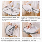 Foldable Drying Net for Vegetables, Fish, and Dehydrated Goods, Multi-Tiered Food Drying Net, Versatile Drying Rack, Windproof Design, Zipper Closure for Insect Protection 4Layer White