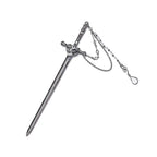 Sword Tassels Hair Pins for Women - Black Long Ancient Style Tassels Metal Chopsticks Chinese Hair Sticks Pin Decorative Black Medieval Renaissance Chinese Hair Accessories for Women Jewelry