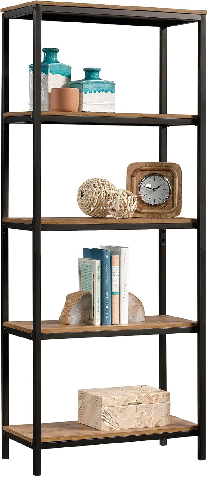 Sauder North Avenue Tall 4-Shelf Bookcase/ Book shelf, Sindoori Mango finish
