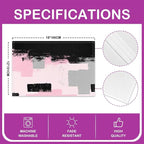Feelyou Pink Black Grey Placemats Set of 4 for Kids Boys Girls Abstract Placemat for Kitchen Dining Table Decor Indoor Outdoor 18"x12" Ombre Modern Table Place Mats, Decor Buffalo Check