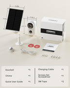 ZUMIMALL Solar Security Cameras Wireless Outdoor, 2Packs, Solar Camera Outdoor Wireless, 2.4G WiFi Battery Camera, 3MP Color Night Vision, Magnetic Mount, Siren,PIR/AI Analyse, IP66, Cloud, Alexa