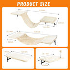 Wall-Mounted Cat Climber Set,Space-Saving Cat Wall Shelves for Large Cats | Multi-Level Climbing, Wood Wall Furniture, Perches, Bridge, Hammock, Scratcher, Indoor 40 lbs Small Place Corner Room Play