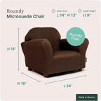 Keet Microsuede Children's Chair, Roundy, Brown