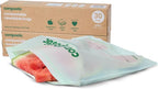 Compostic Compostable Gallon Bags (60 Count) Starter Pack — Resealable Zip-Seal, Plant-Based, Home Compostable, Freezer Safe, BPA-Free, Non-Toxic, GMO-Free Food Storage Bags