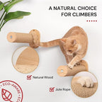 7 Ruby Road Cat Wall Steps - Wall Mounted Cat Climbing Steps | 2 Pack, 13 inch Wall Steps with Jute Grip for Confident Indoor Climbing